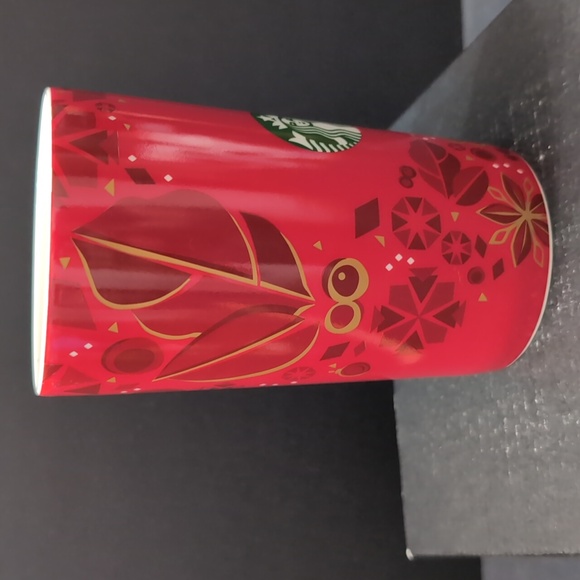 Starbucks 16oz 2016 Red Ceramic Holiday Coffee Mug with Siren Logo. - Picture 4 of 8